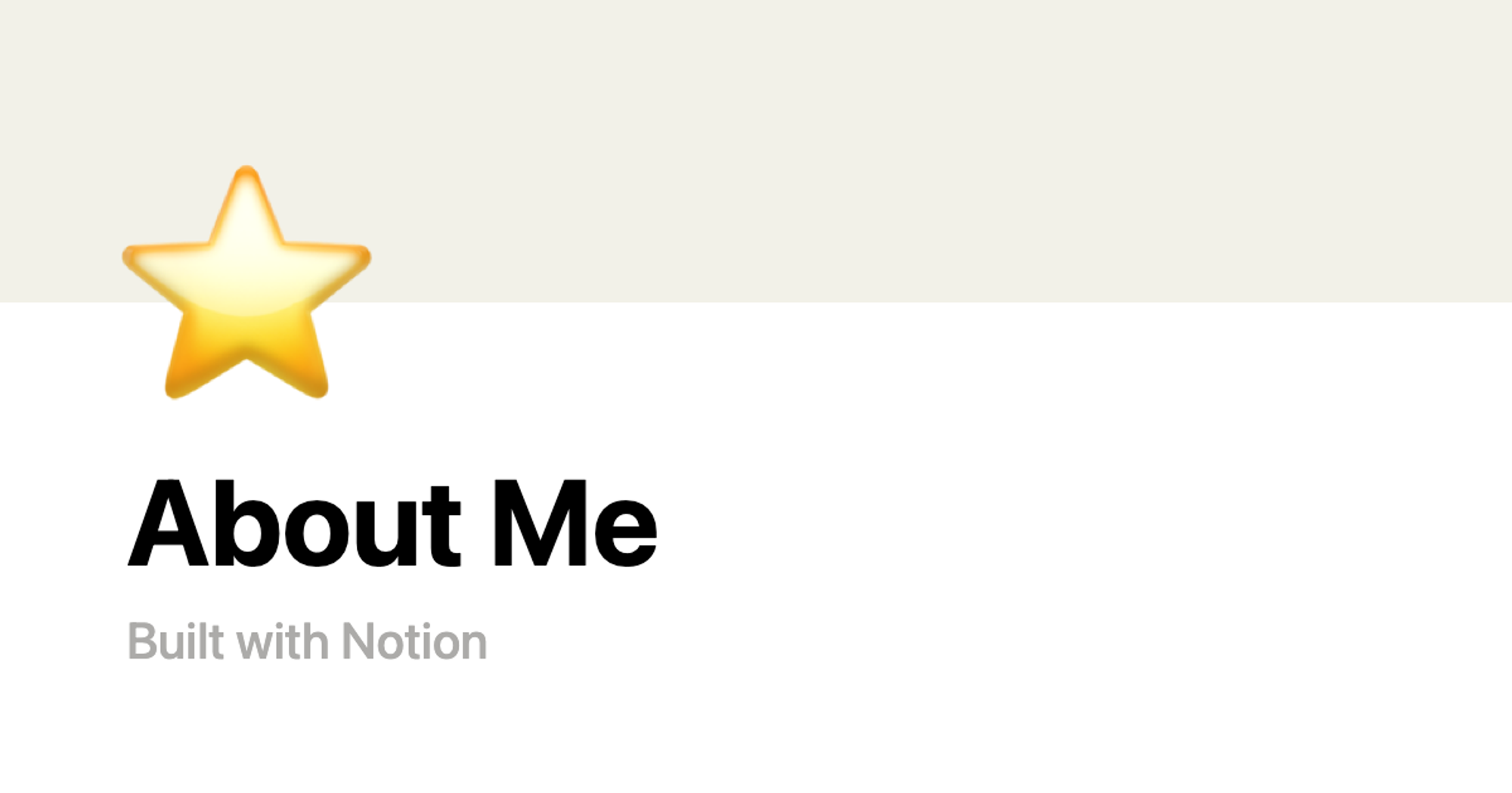 About Me | Notion